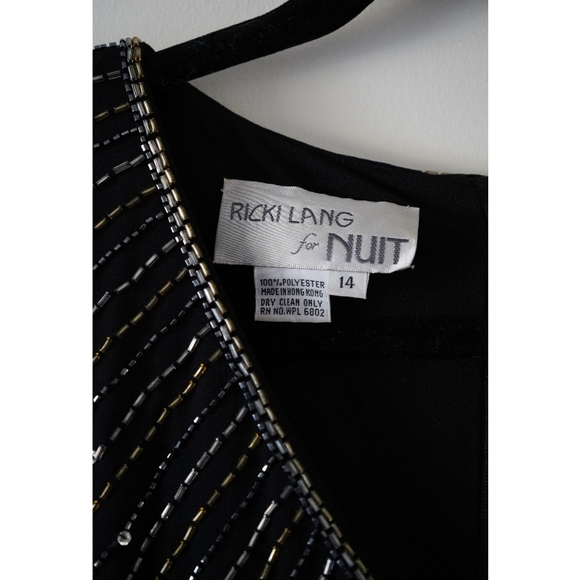 Vintage Ricki Lang for NUIT Black Dress - Picture 4 of 4